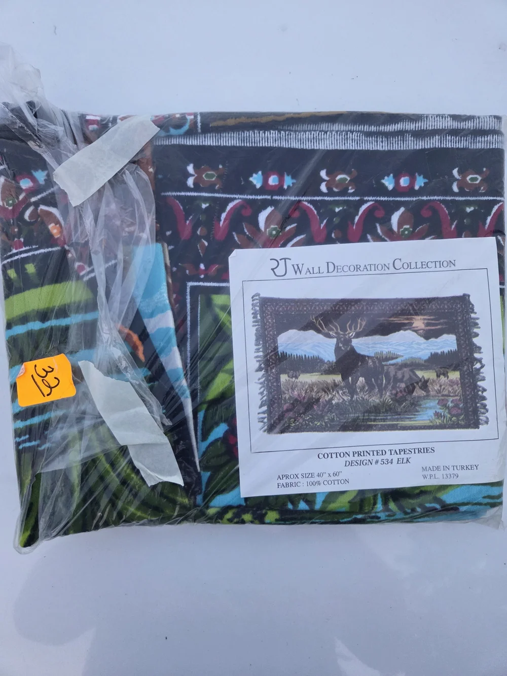 Cotton Tapestry Throw - Multicolor Elk Design